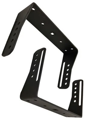 Lot of 2 Workman C25X Heavy Duty Cobra 25 CB Radios Brackets 4.25" Tall - BLACK - Image 1 of 4