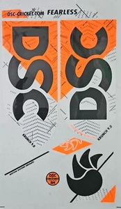AYN Cricket Bat Stickers | 2D Plain English Willow Tape | Krunch | Orange - Imagen 1 de 7