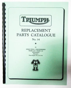 Triumph 1957 Thunderbird Trophy Tigre Jumeaux Unité Complet Parts Livre 8.5 x 11 - Picture 1 of 1