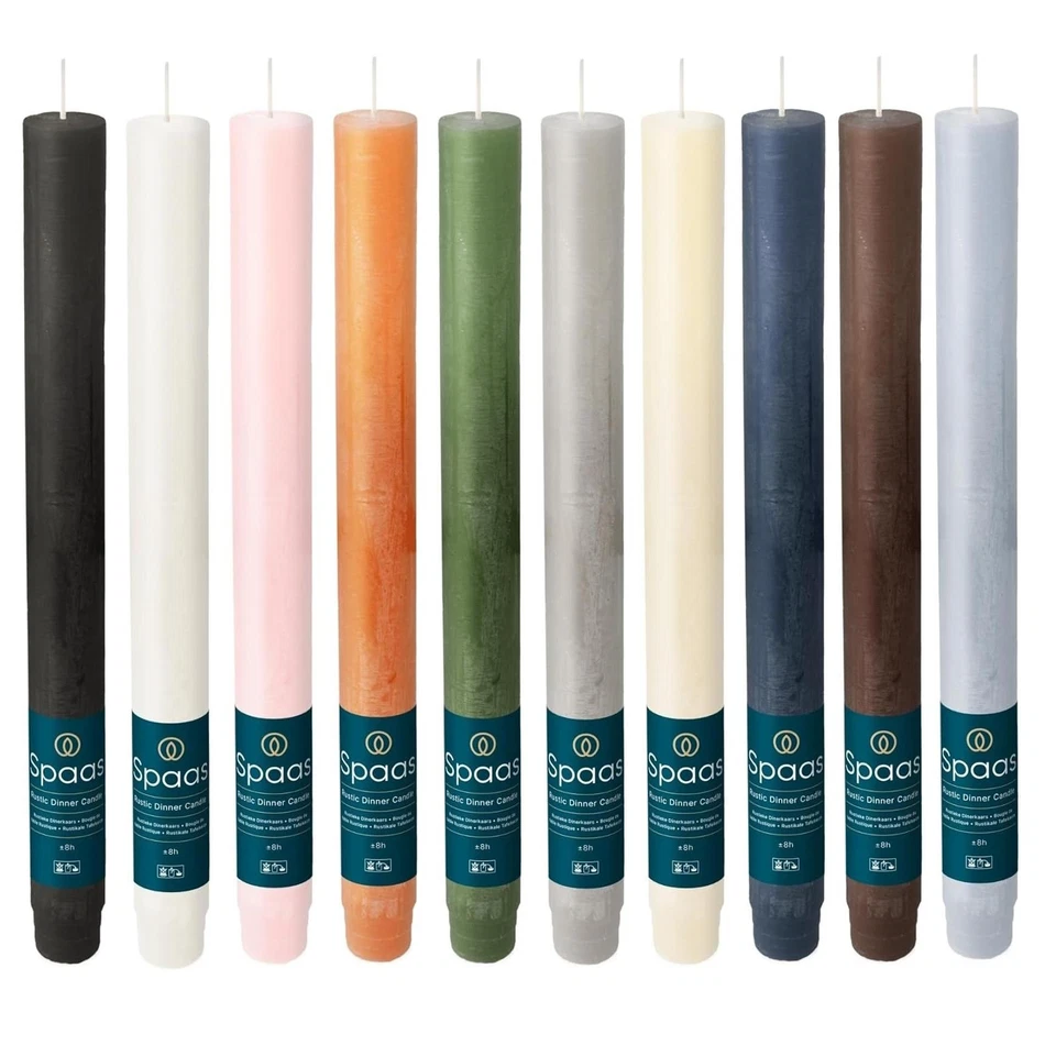 Dinner Candle Rustic Cylinder Unscented Table Candles 25cm Spaas Wedding Bistro - Image 1 of 1