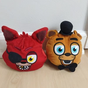 Funko Five Nights At Freddy's FREDDY FOXY Reversible Head Plush Toy Lot Of 2 - Picture 1 of 9
