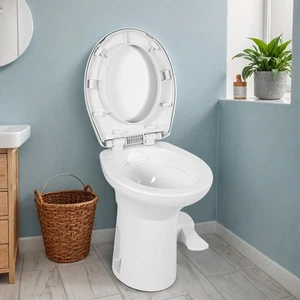 Gravity Flush RV tragbare Toilette hochprofiliertes Fußpedal Wohnwagen Indoor Reisen - Bild 1 von 11