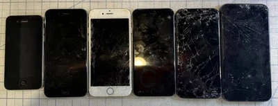 LOT OF 6 MISCELLANEOUS iPHONES - *AS-IS FOR SALVAGE/PARTS/DISASSEMBLY* - Image 1 of 4