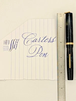 Pluma Estilográfica Carters Azul Oro Suave 14k Plumín Restaurada * Foto 1 de 4