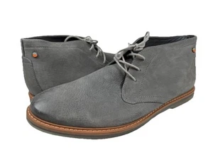 NWOB Frank Wright Grey Leather Chukka Ankle Boots "Barnet ll" MENS 11/12 Shoes - Picture 1 of 8