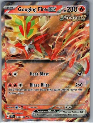 Gouging Fire ex 038/162 SV05: Temporal Forces - Pokemon Card - NM - Image 1 of 2