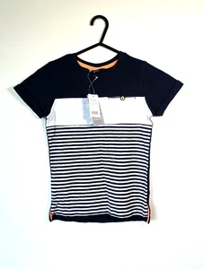 NUEVA Camiseta Top George Niños 5-6 Años 110-116cm Azul Marino Blanco Rayas Unisex Te - Imagen 1 de 4