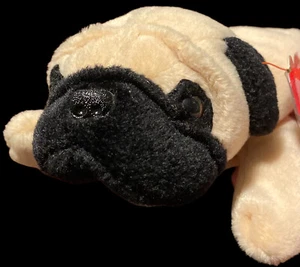 Ty Original Beanie Babies peluche giocattolo carlino - 4106 Nuovo con etichette come nuovo con etichette - Foto 1 di 8