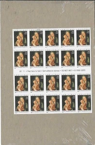 3536a Christmas Madonna and Child, MNH 34 c Sheet of 20 FV $6.80. - Picture 1 of 1