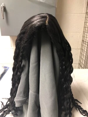 Black Curl Super Wave  Wig Costume Halloween Party New - Image 1 of 2