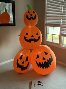 Halloween Inflatable 6’ Stacked Jack-O-Lanterns - Picture 1 of 8