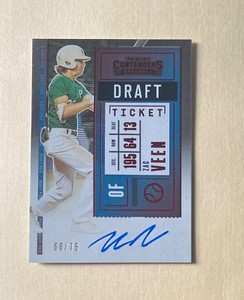 2020 Panini Contenders Pick Draft Ticket Red /75 Zac Veen #DPT-ZV Auto #P5847