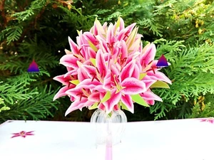3D Pop Up Greeting Card Flower Floral Birthday Mother Mom Valentine Thank You - Picture 1 of 15