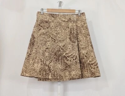 Falda envolvente Lilly Pulitzer tostada pana The In Crowd estampado animal misses talla 4 Foto 1 de 4