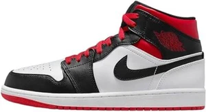 Zapatos para hombre Nike Air Jordan 1 medianos talla 10,5 blancos/gimnasio rojo-negro - Imagen 1 de 6