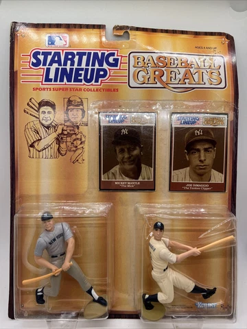 Kenner Starting Lineup Baseball Greats Yankees Mickey Mantle & Joe Dimaggio 1989 Cover