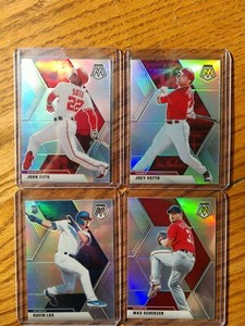 Lot(4) 2020 Chronicles Mosaic Silver Holo Juan Soto Gavin Lux RC Votto &Scherzer