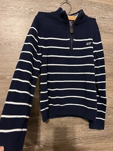 Vineyard Vines Boy Sweater Preppy Nautical Navy Blue 3 4 Years 1/2 Zip Knit - Picture 1 of 8