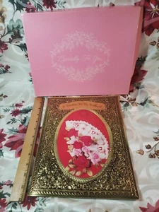 American Greeting big 12" Valentine’s Card Vintage For My Sweetheart gold foil - Picture 1 of 9