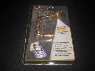 Game Boy Color Light NYKO Worm Gold Glitter Nintendo Tested Works Vintage - Image 1 of 4