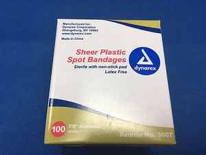 Vendaje de manchas de plástico transparente 7/8 pulgadas plástico redondo bronceado estéril libre de látex - 100 quilates - Imagen 1 de 1