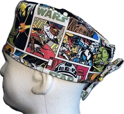 Star Wars Cartoon Scrub Hat Chemo Cap - Image 1 of 4