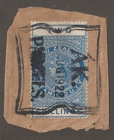 EDSROOM-14336 New Zealand AR32 Used on Piece Aug 1928 Postal Fiscal CV$12 Cover
