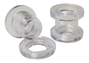 PAIR Acrylic Screw Fit Tunnels Plugs Gauges Earlets - choose your color! - Picture 1 of 9