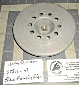 HARLEY DAVIDSON FX 37871-41 CLUTCH RELEASE DISC USED 1 QUANTITY FREE SHIPPING - Picture 1 of 2