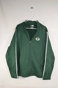 NFL Team Apparel Green Bay Packers Green Track Jacket Full Zip XL Football T43 - Picture 1 of 4