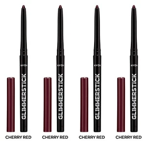 NEW Avon Glimmerstick Retractable Eyeliner - Cherry Red 0.28 g / Set of 4 - Picture 1 of 15
