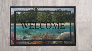 Welcome Home Vacation Beach House Entry Bar Doormat Floor Mat 18"x30" Ocean - Picture 1 of 1