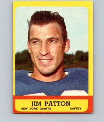 1963 TOPPS FOOTBALL #58 JIM PATTON SP            NRMT RN - Image 1 of 2