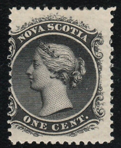 Nova Scotia Stamp 1860 SC# 8 Queen Victoria '; Yellowish Paper