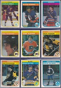 Random Mix HOF 1982-83 O-PEE-CHEE OPC Hockey 9 Card Sheet (VG to EX)