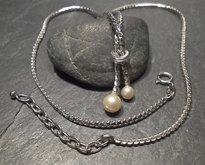 DISEÑO MADURO - COLLAR DE PERLAS ELEGANTES - PLATA MACIZA 835 - Imagen 1 de 1