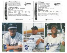 1995 Multi-Ad Sultans of Springfield Team Issue Minor League Baseball Card PICK