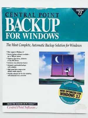 Central Point Version 7.2 Dos 5 1/4" Disk Cps Backup New Sealed - Image 1 of 4