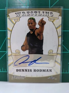Dennis Rodman RC Auto 2016 Leaf Signature Series Wrestling Rookie Autografo  - Foto 1 di 3