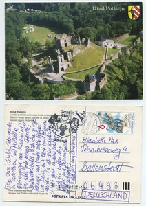 57101 - Hrad Potstejn - Luftbild - Ansichtskarte, gelaufen 13.8.2004 - Picture 1 of 1