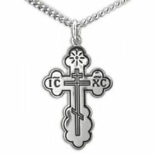 Silver 925 VINTAGE RUSSIAN CROSS Holy Land Blessed Jerusalem Church Necklace