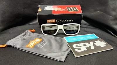 SPY+ DIRTY MO  DALE EARNHARDT JR. 88 Sunglasses WHITE Preowned FANTASTIC! LOOK! - Image 1 of 4