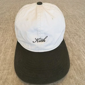 Kith & Kin Script Logo 6-Panel Cap Hat Mens Canvas Green White Adjustable - Picture 1 of 7