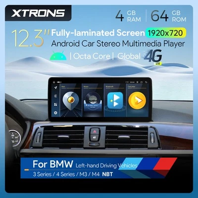 for BMW 3 Series NBT F30 F31 Android 14 64G Car Stereo 12.3 GPS CarPlay Retrofit - Image 1 of 4