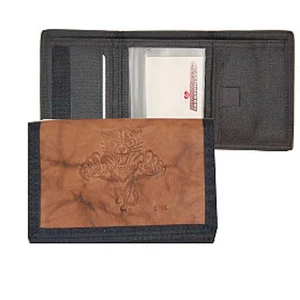 Florida Panthers Leather/Nylon Embossed Tri-Fold Wallet - Picture 1 of 1