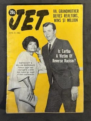 June 27, 1963 JET Magazine ‘Eartha Kitt & William Macdonald Very Good Condition - Image 1 of 3