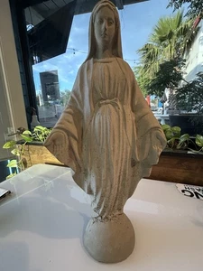 Virgin Mary Concrete statue-21” Tall Religious Garden Outdoor Decor Catholic   - Picture 1 of 16