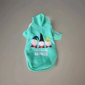 Sudaderas con Capucha Corazón a Cola Perro Mascota Lentejuelas Azul Verde Talla S Gnomos - Imagen 1 de 4