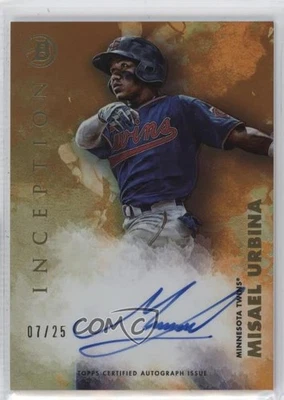 2021 Bowman Inception Inception Auto Orange Foil /25 Misael Urbina #PA-MU Auto - Image 1 of 2