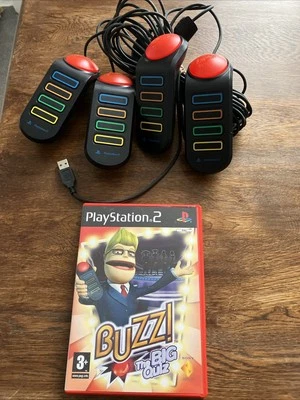 Buzz! PlayStation2 Buzzers + The Big Quiz PS2 - Image 1 of 3